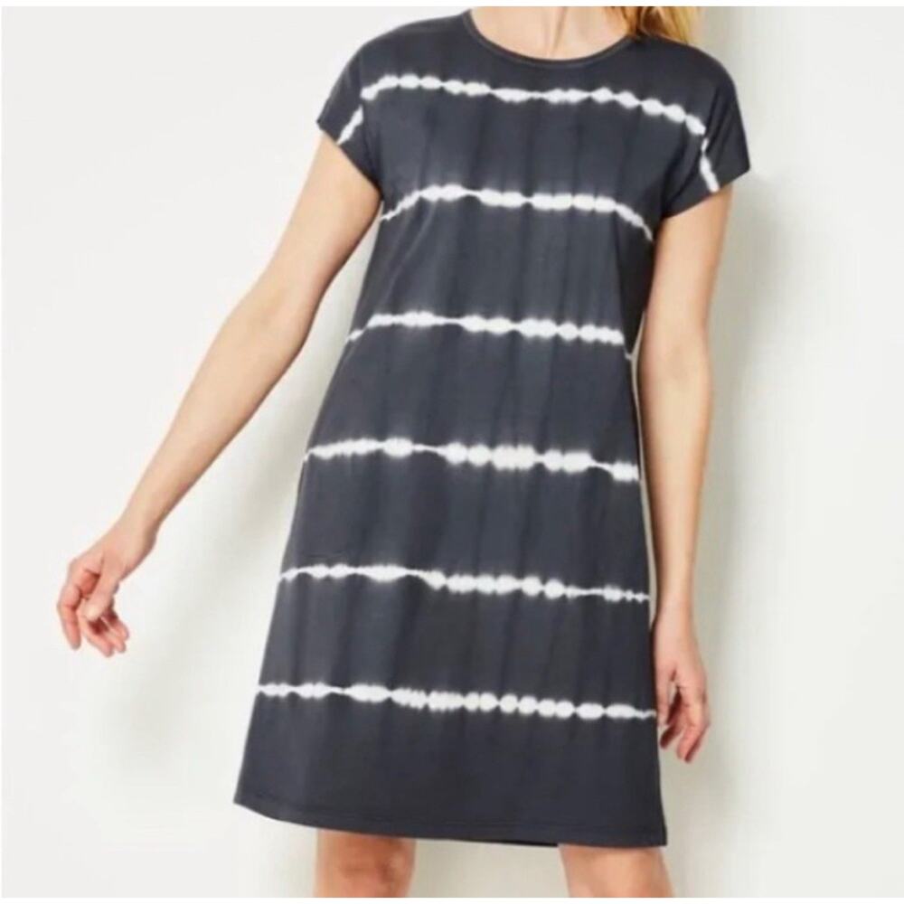 J Jill Fit Tie-Dyed Dress XL Pockets Boho Hippie Casual